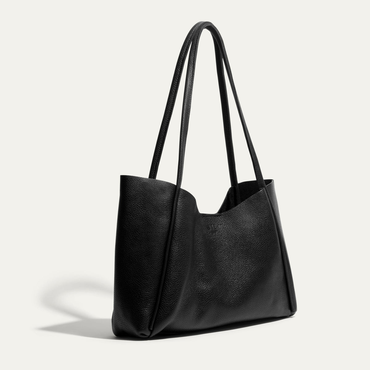 Workshop Tote bag by Will Leather Goods in black pebbled leather with long handles on Tampa Home & Garden Store