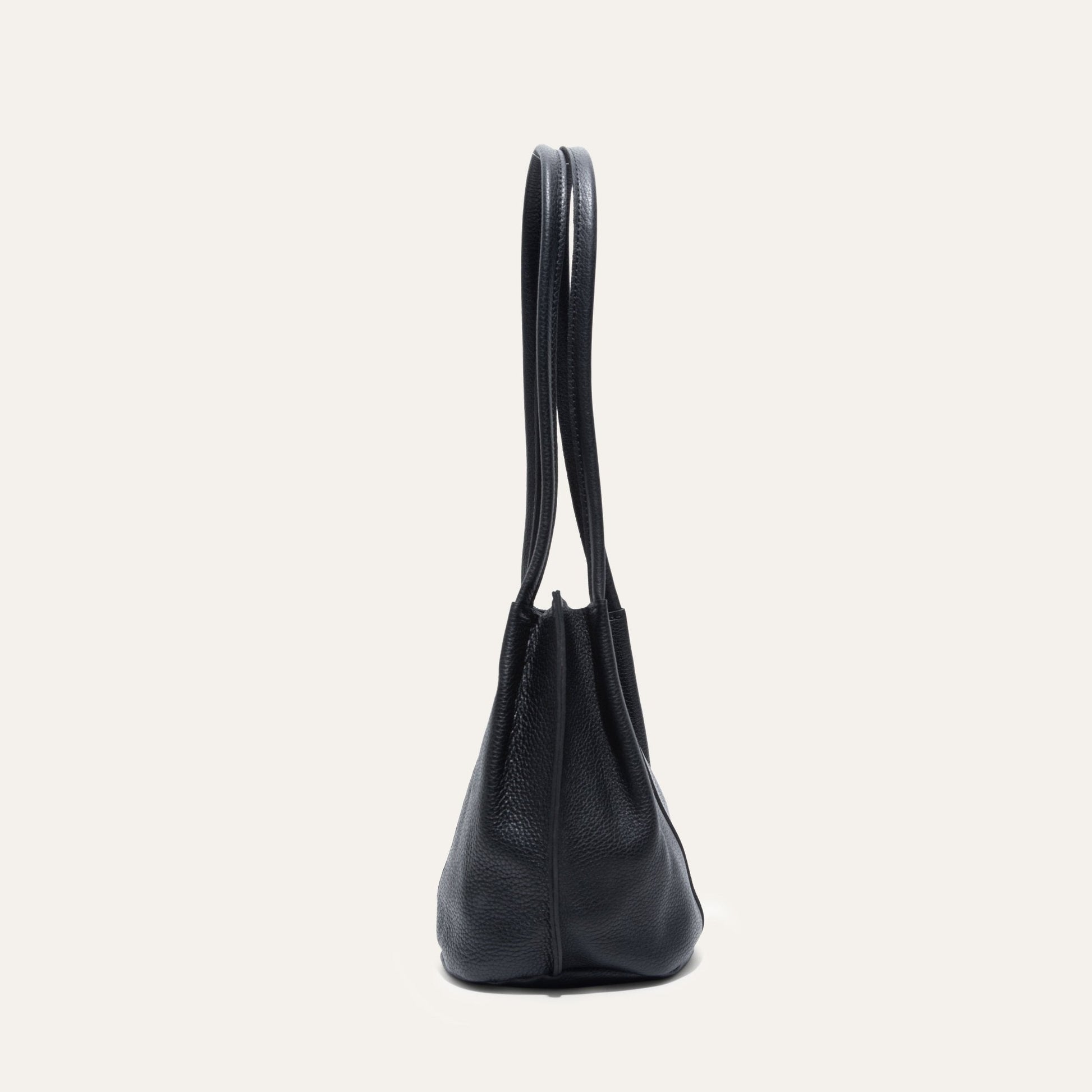 Workshop Bucket Bag by Will Leather Goods black pebbled leather handbag on Tampa Home & Garden Store