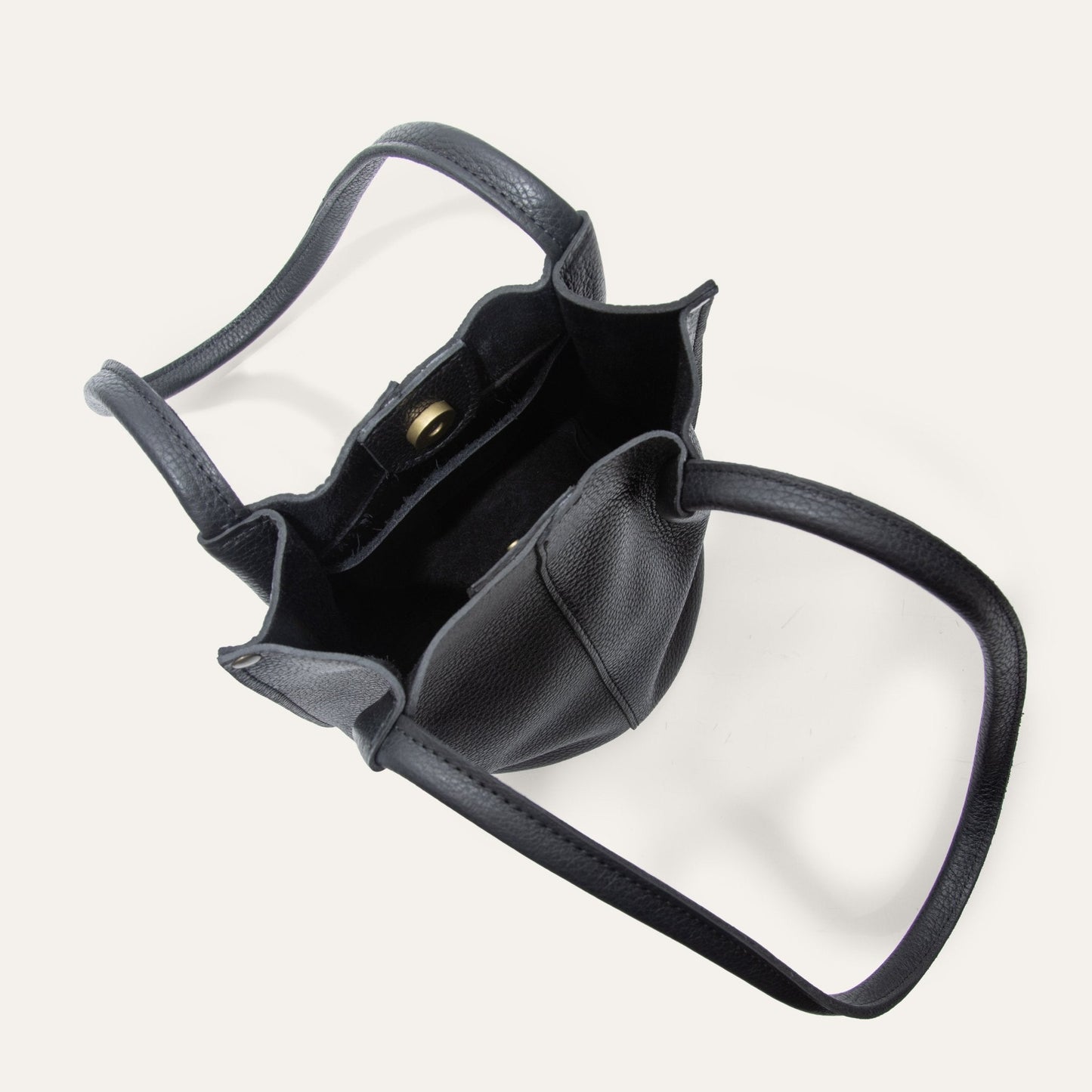 Workshop Bucket Bag by Will Leather Goods, black leather handbag on Tampa Home & Garden Store