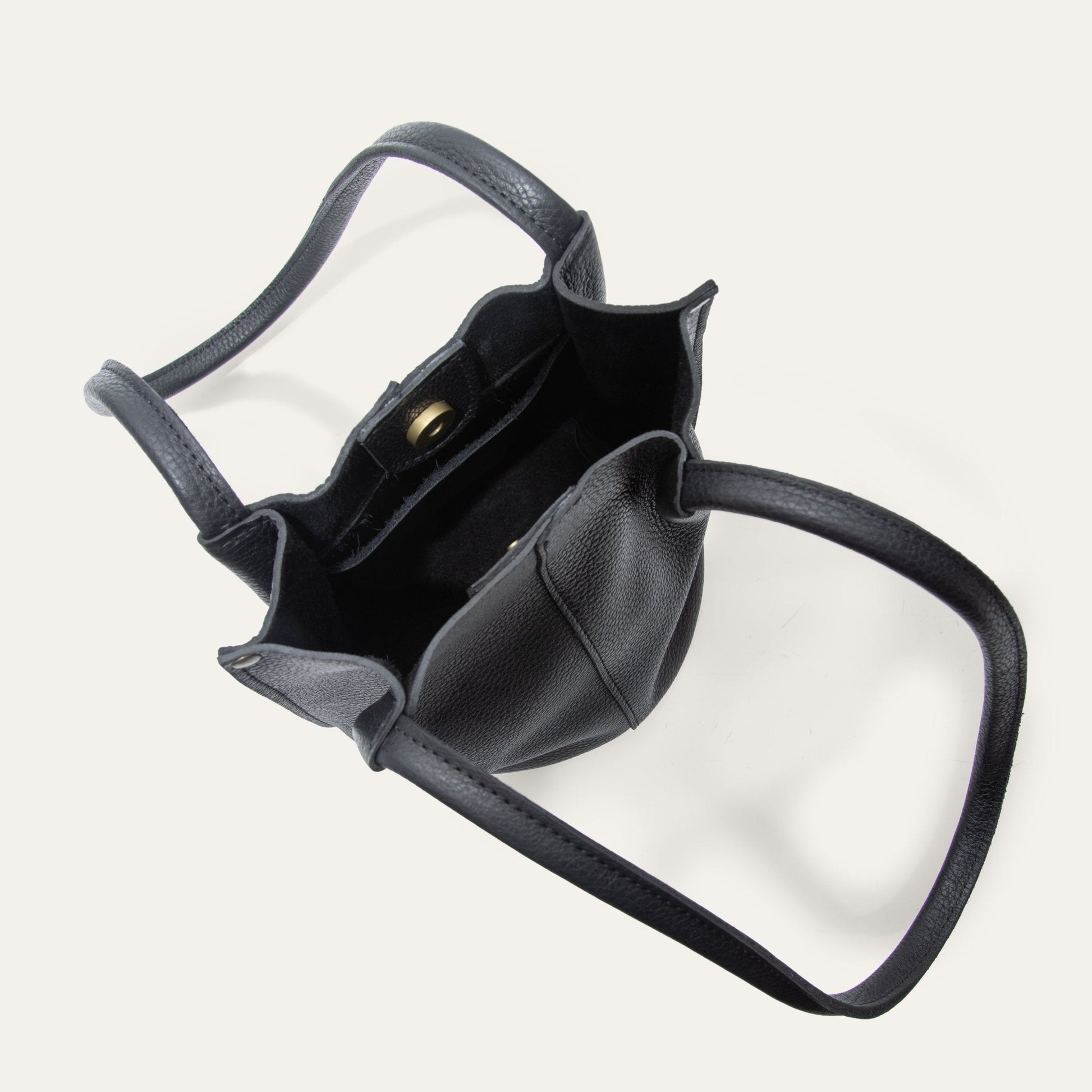 Workshop Bucket Bag by Will Leather Goods, black leather handbag on Tampa Home & Garden Store