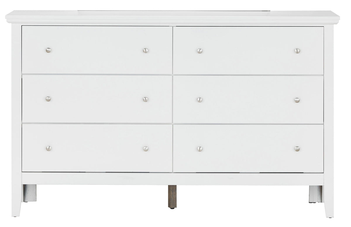 HouseOfZazla Primo dresser white finish with 8 drawers durable hardwood frame on Tampa Home & Garden Store