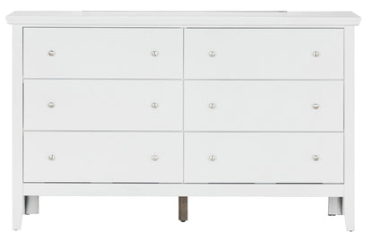 HouseOfZazla Primo dresser white finish with 8 drawers durable hardwood frame on Tampa Home & Garden Store