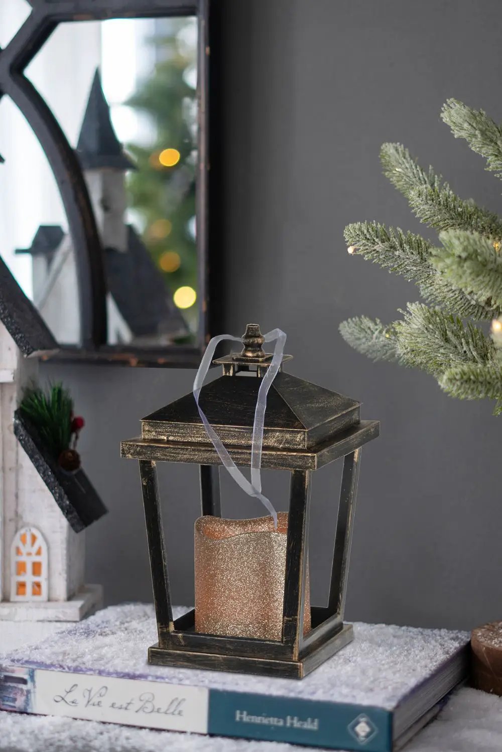 Menifee Lantern With Led Candle Set of 2