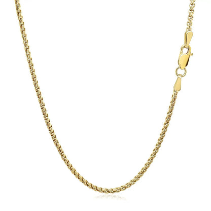 14k yellow gold solid round box chain necklace 1.6 mm by Bids.com on Tampa Home & Garden Store