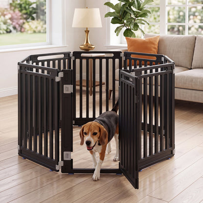 8-Panel Dog Playpen by DirectDeals, black HDPE panels, 31.5-in height for indooroutdoor use on Tampa Home & Garden Store