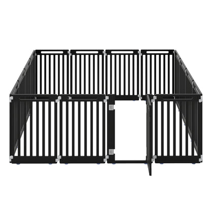 DirectDeals 16-panel black dog playpen, 31.5in tall, modular indoor/outdoor pet gate on Tampa Home & Garden Store