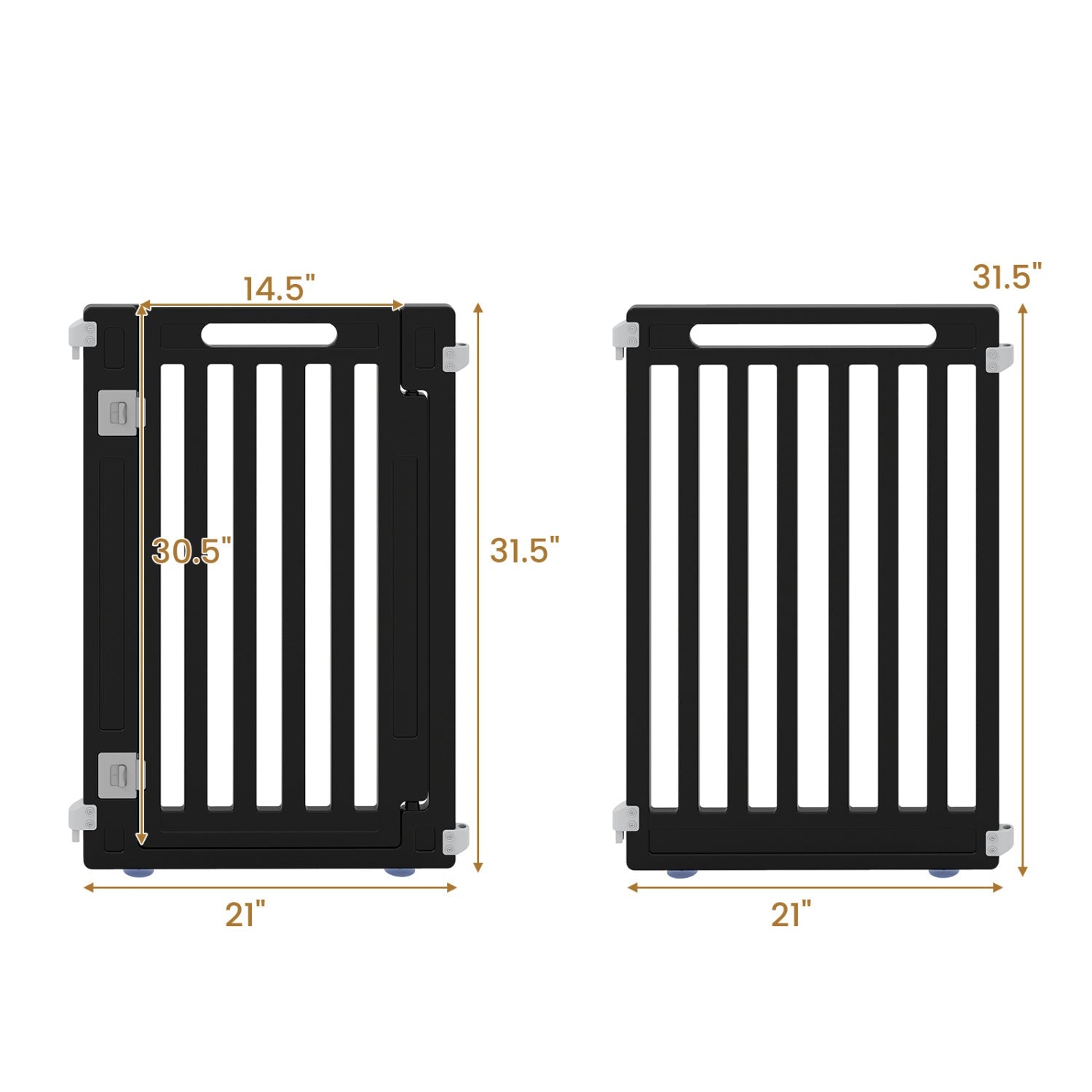DirectDeals 16-Panel Dog Playpen 31.5in tall black metal pet gate with 21in panel sections on Tampa Home & Garden Store
