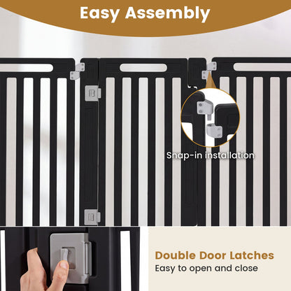16-panel dog playpen 31.5 in height, black metal with snap hinges DirectDeals on Tampa Home & Garden Store