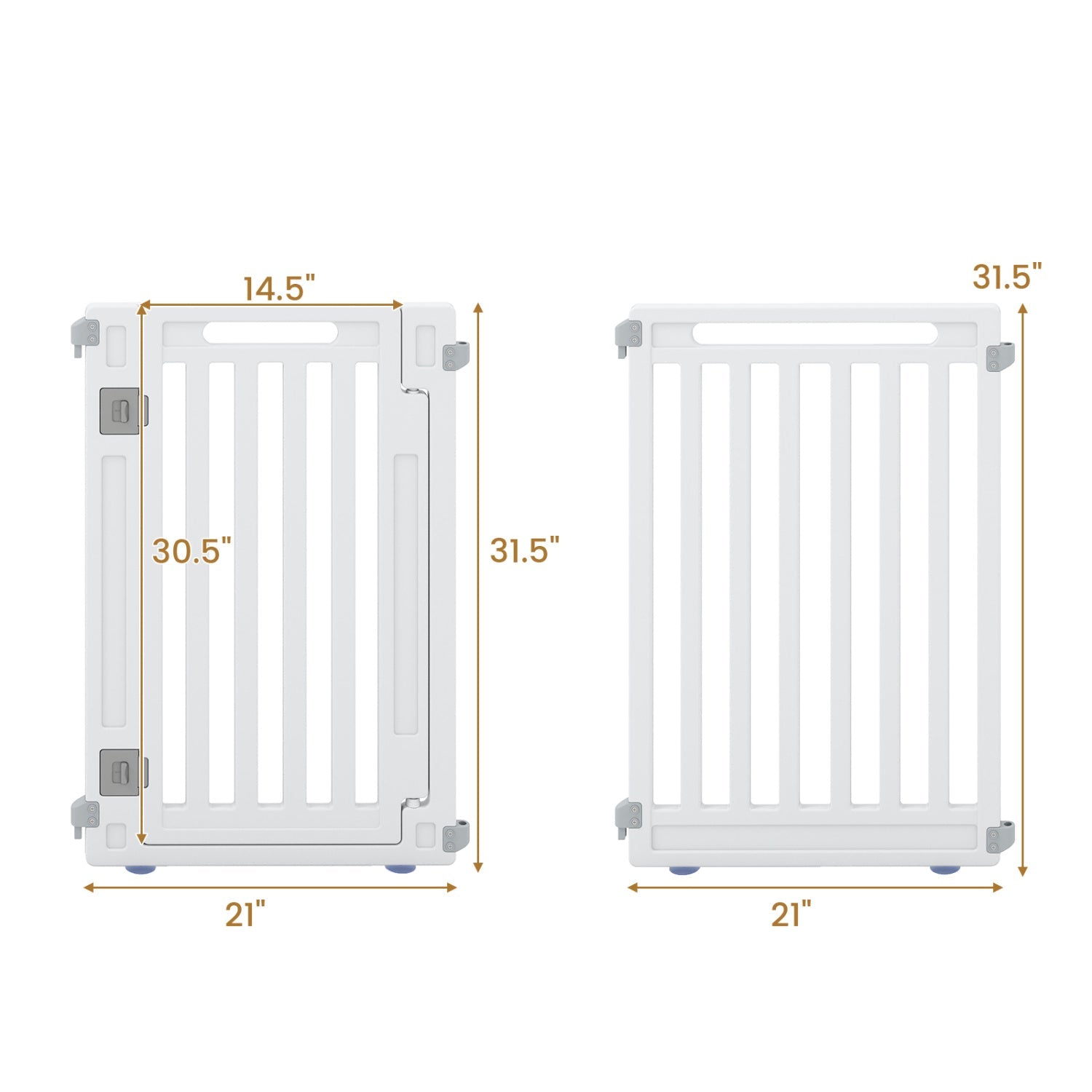 16-Panel Dog Playpen by DirectDeals, 31.5in tall indoor/outdoor pet gate, white on Tampa Home & Garden Store
