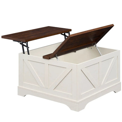 31.5 Inch Square Coffee Table with Lifting Top