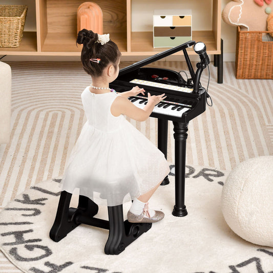 31 Keys Kids Piano Keyboard with Stool and Piano Lid - Tampa Home & Garden Store
