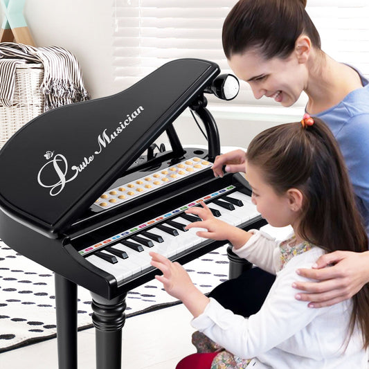 31 Keys Kids Piano Keyboard with Stool and Piano Lid - Tampa Home & Garden Store