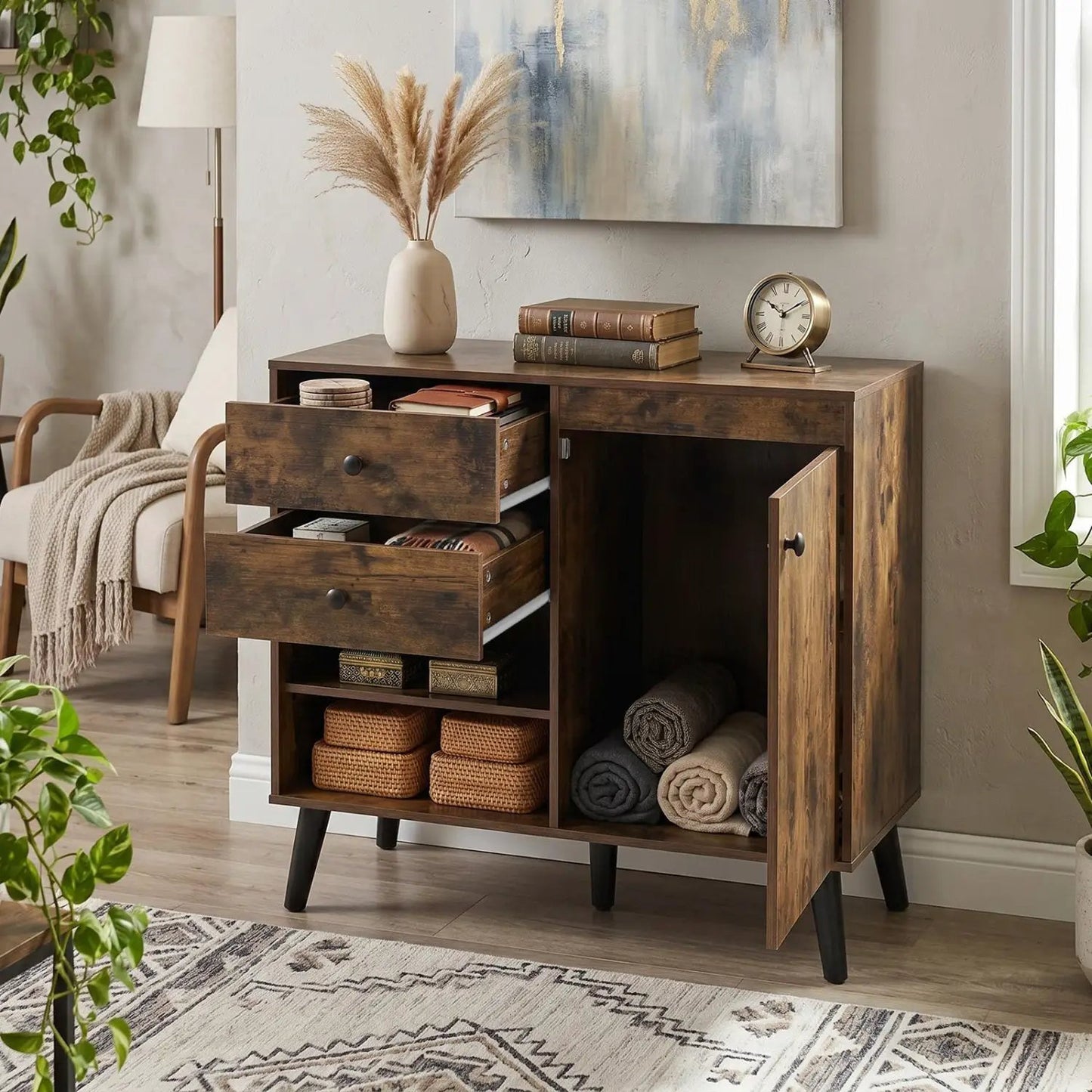 31 Inch Sideboard Cabinet with 2 Drawers
