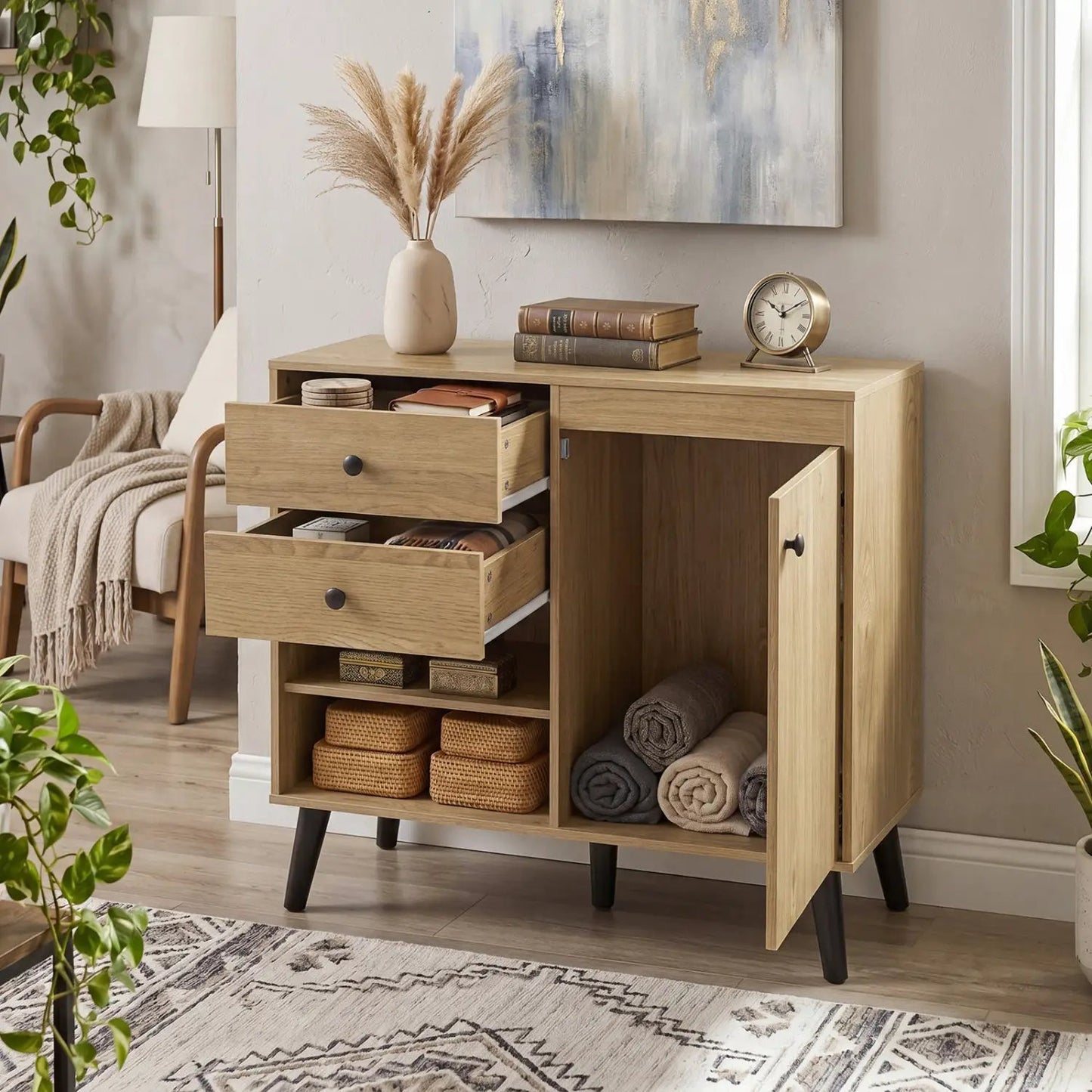 31 Inch Sideboard Cabinet with 2 Drawers