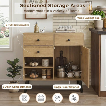 31 Inch Sideboard Cabinet with 2 Drawers