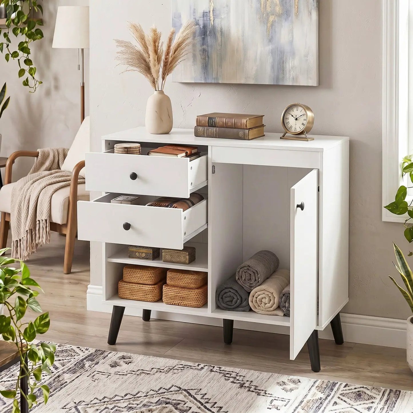 31 Inch Sideboard Cabinet with 2 Drawers