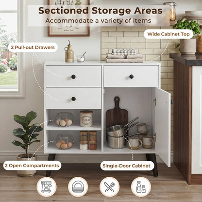 31 Inch Sideboard Cabinet with 2 Drawers