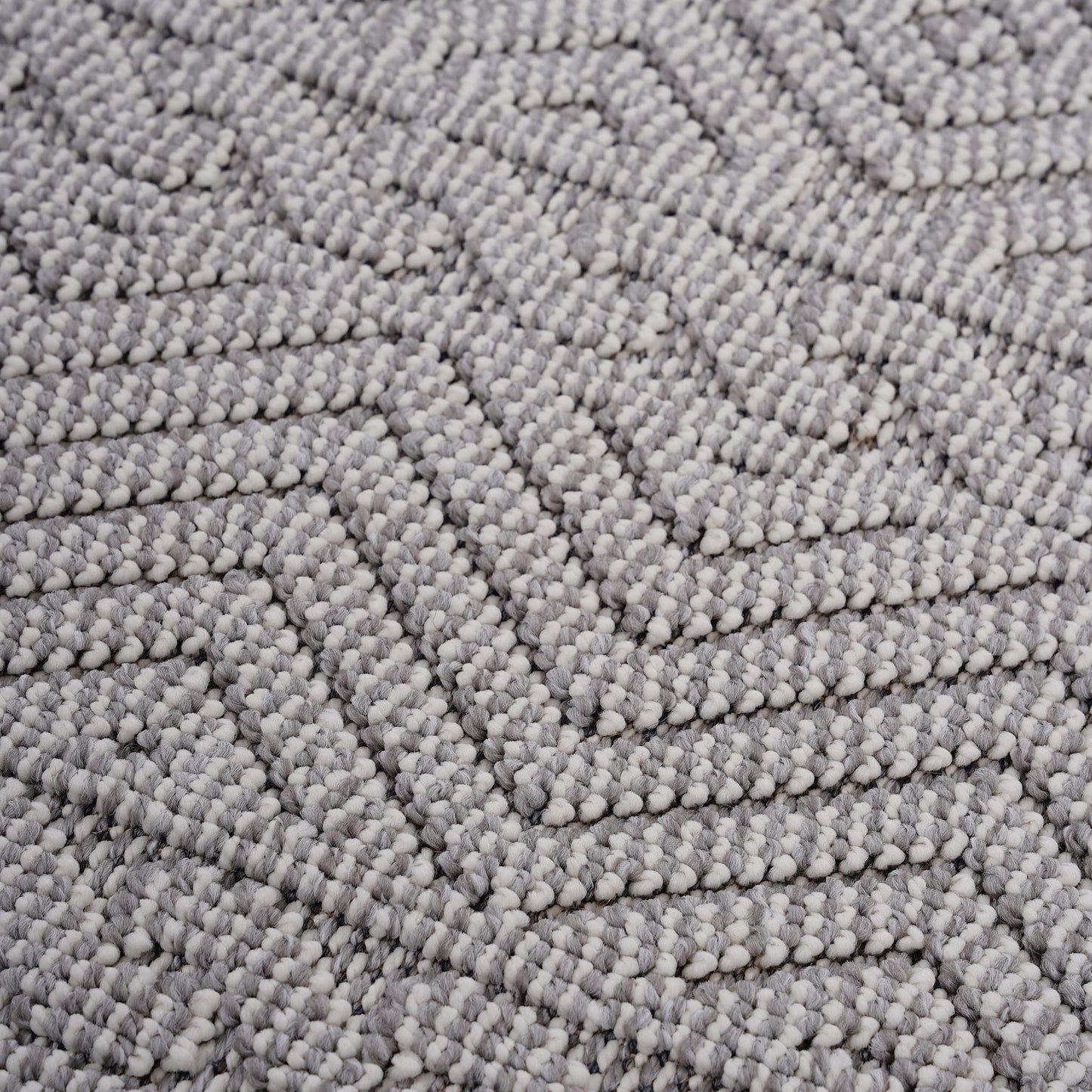 Guros Neutral Geometric Indoor and Outdoor Rug