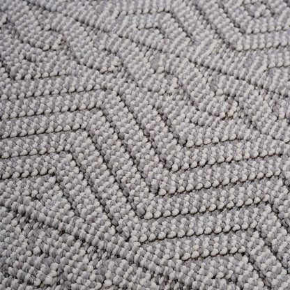 Guros Neutral Geometric Indoor and Outdoor Rug