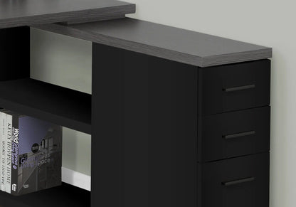 L Shaped Computer Desk with Storage Drawers