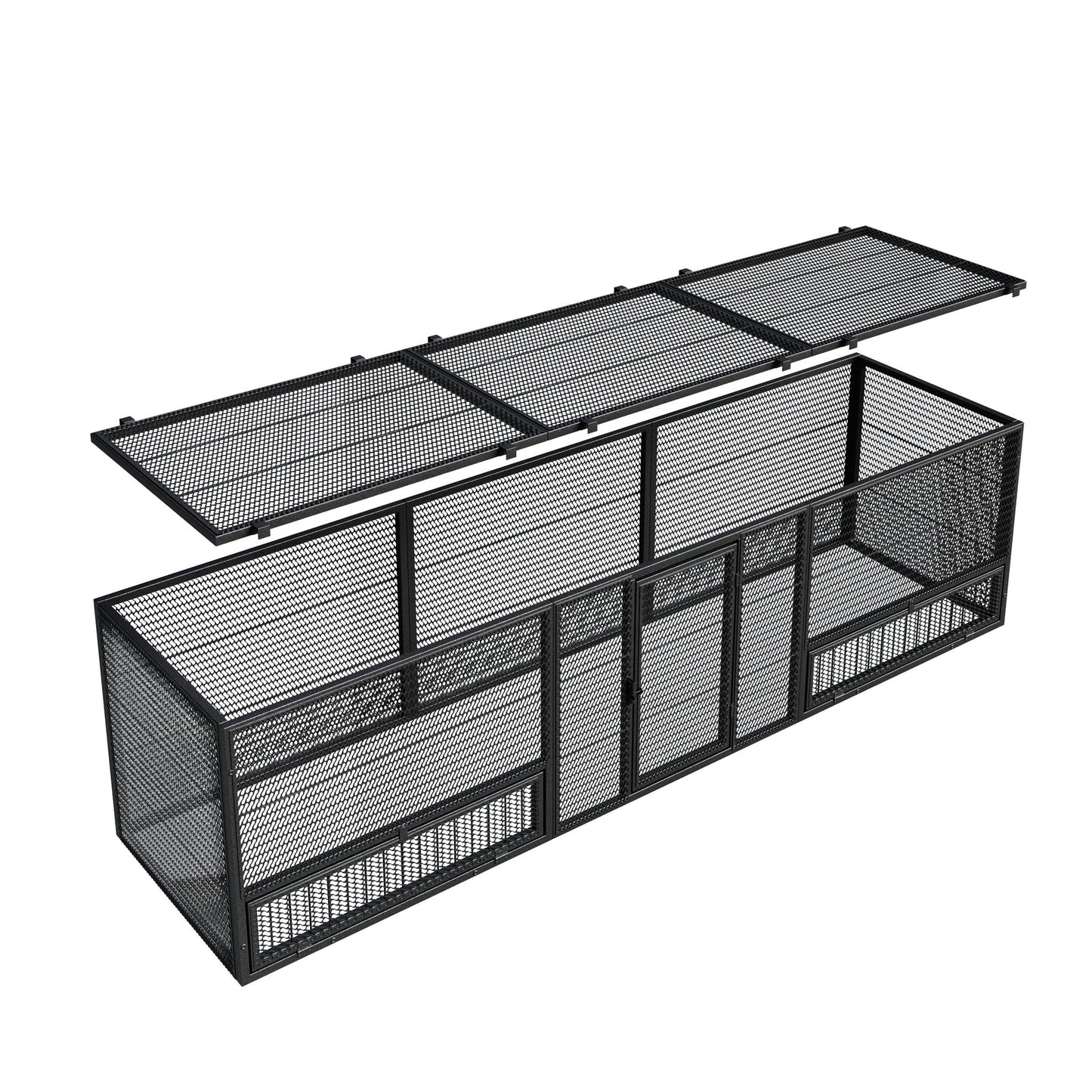 Thickened Chicken Coop Outdoor cage black/silver metal mesh by HouseOfZazla on Tampa Home & Garden Store
