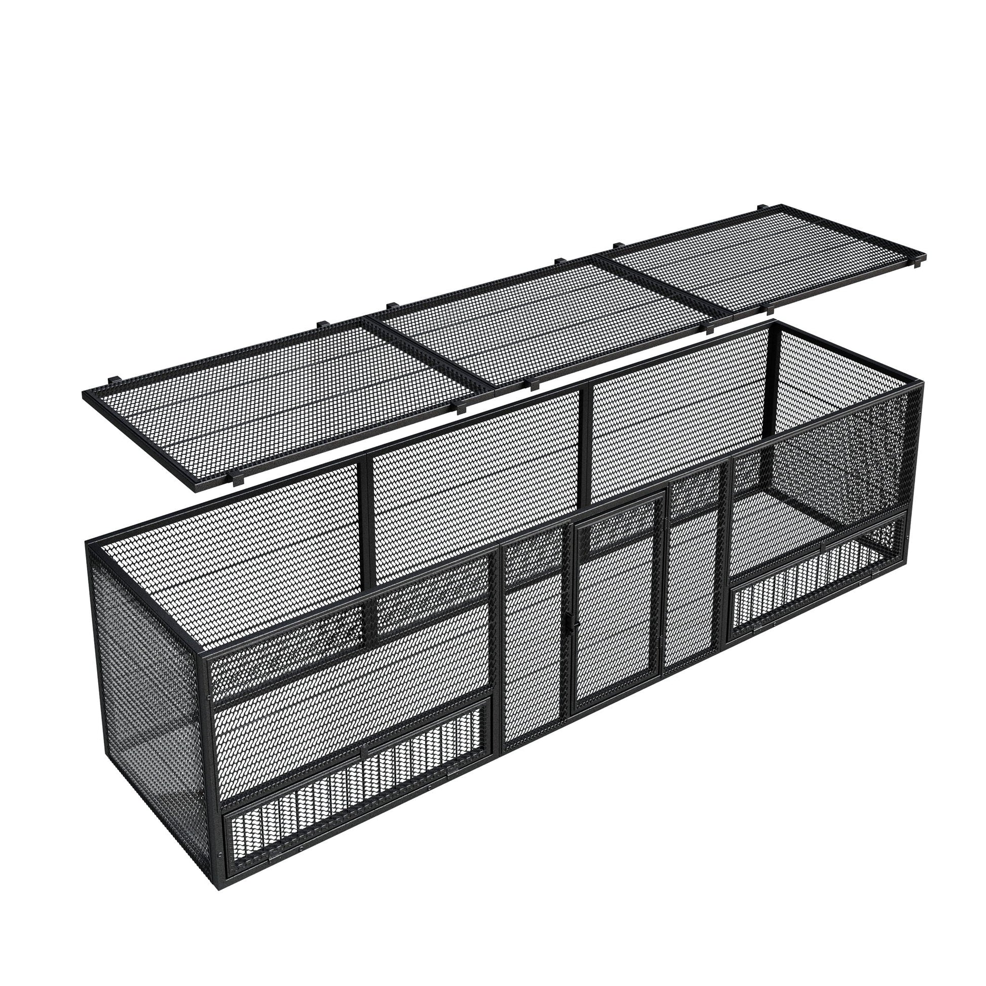Thickened Chicken Coop Outdoor cage black/silver metal mesh by HouseOfZazla on Tampa Home & Garden Store