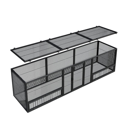 Thickened Chicken Coop Outdoor cage black/silver metal mesh by HouseOfZazla on Tampa Home & Garden Store