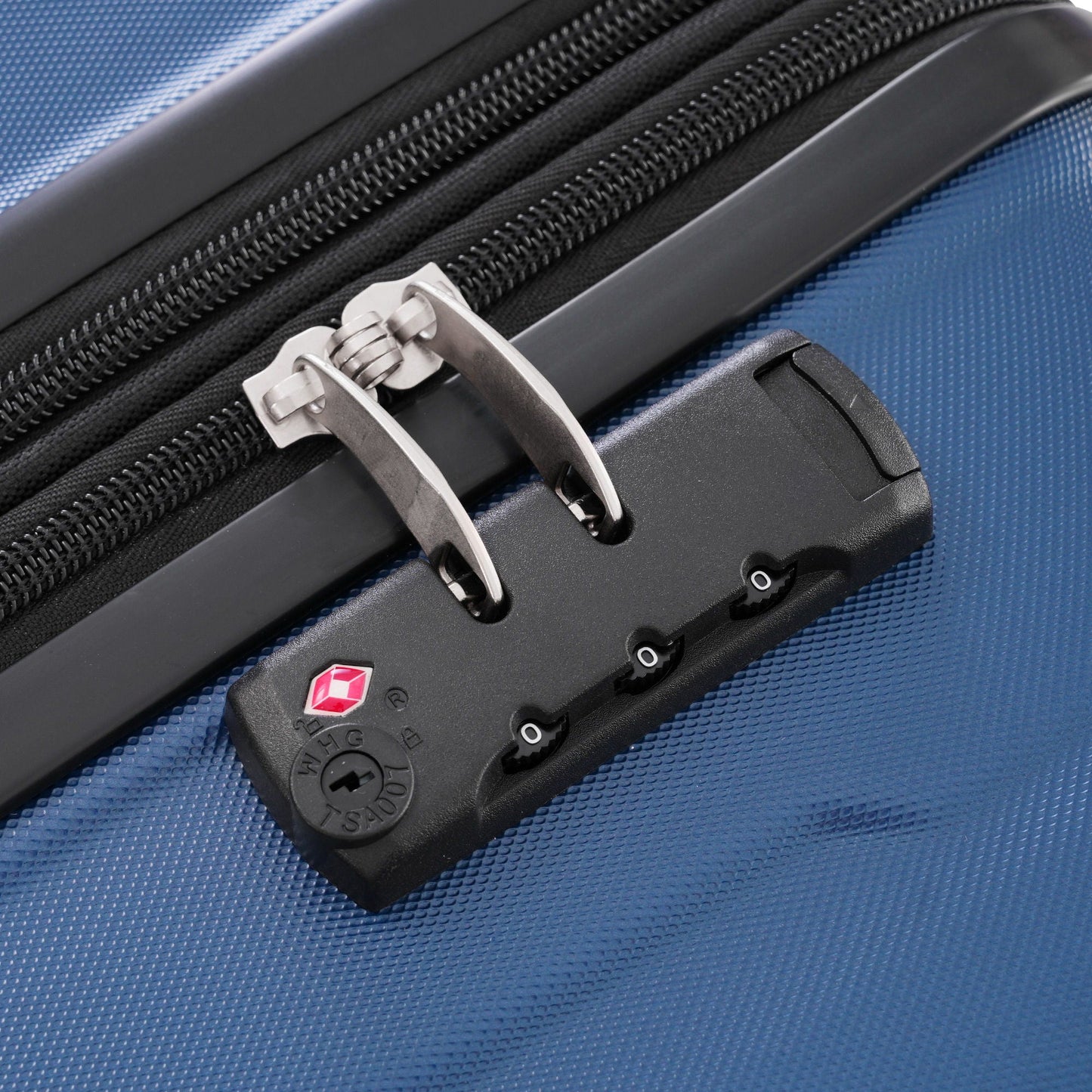 2 piece blue ABS luggage set by HouseOfZazla with TSA lock and dual zippers on Tampa Home & Garden Store
