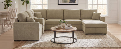 Modern 5 Seat Modular Chenille Sofa and a Couch