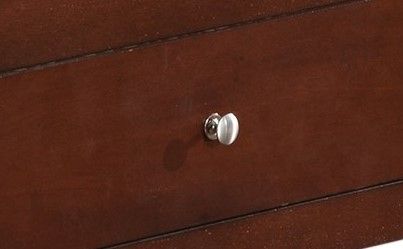 Storage bed drawer knob on dark wood with white ceramic knob and metal mount HouseOfZazla on Tampa Home & Garden Store