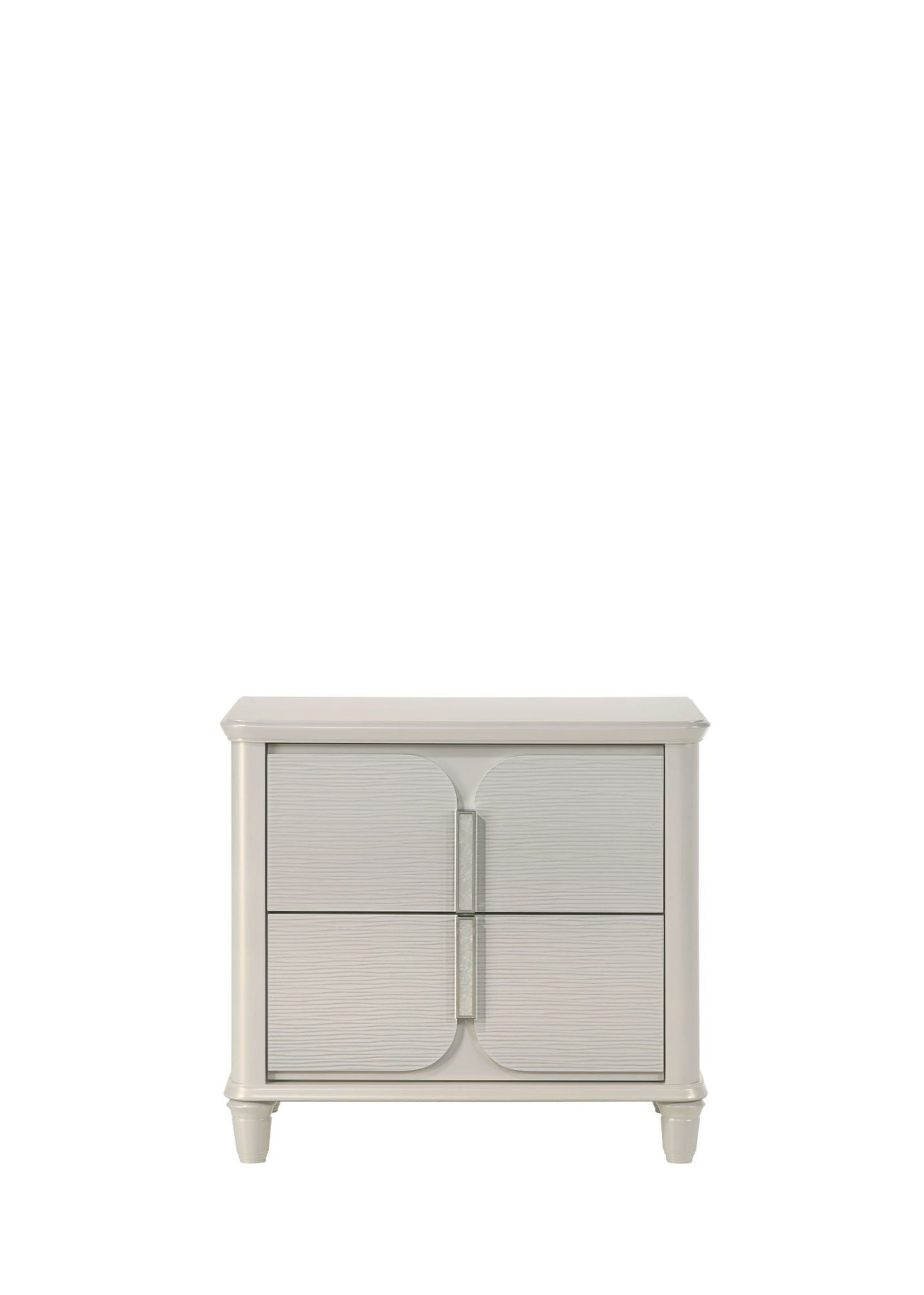 Laveda Nightstand white accent chest by HouseOfZazla with grooved fronts on Tampa Home & Garden Store