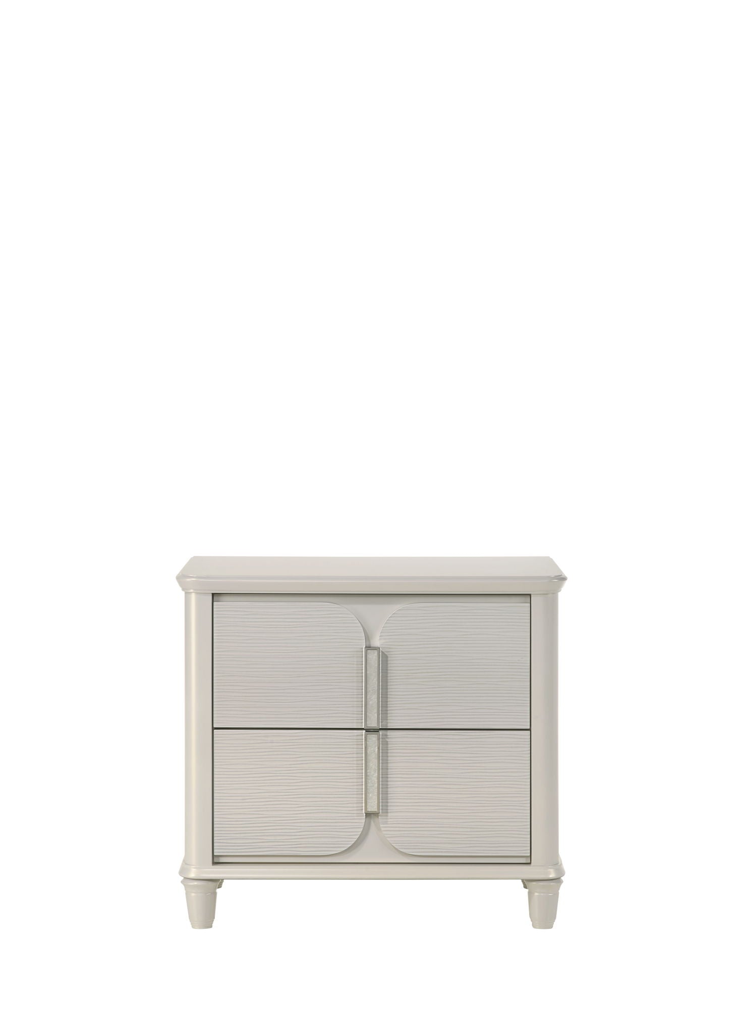 Laveda Nightstand white accent chest by HouseOfZazla with grooved fronts on Tampa Home & Garden Store