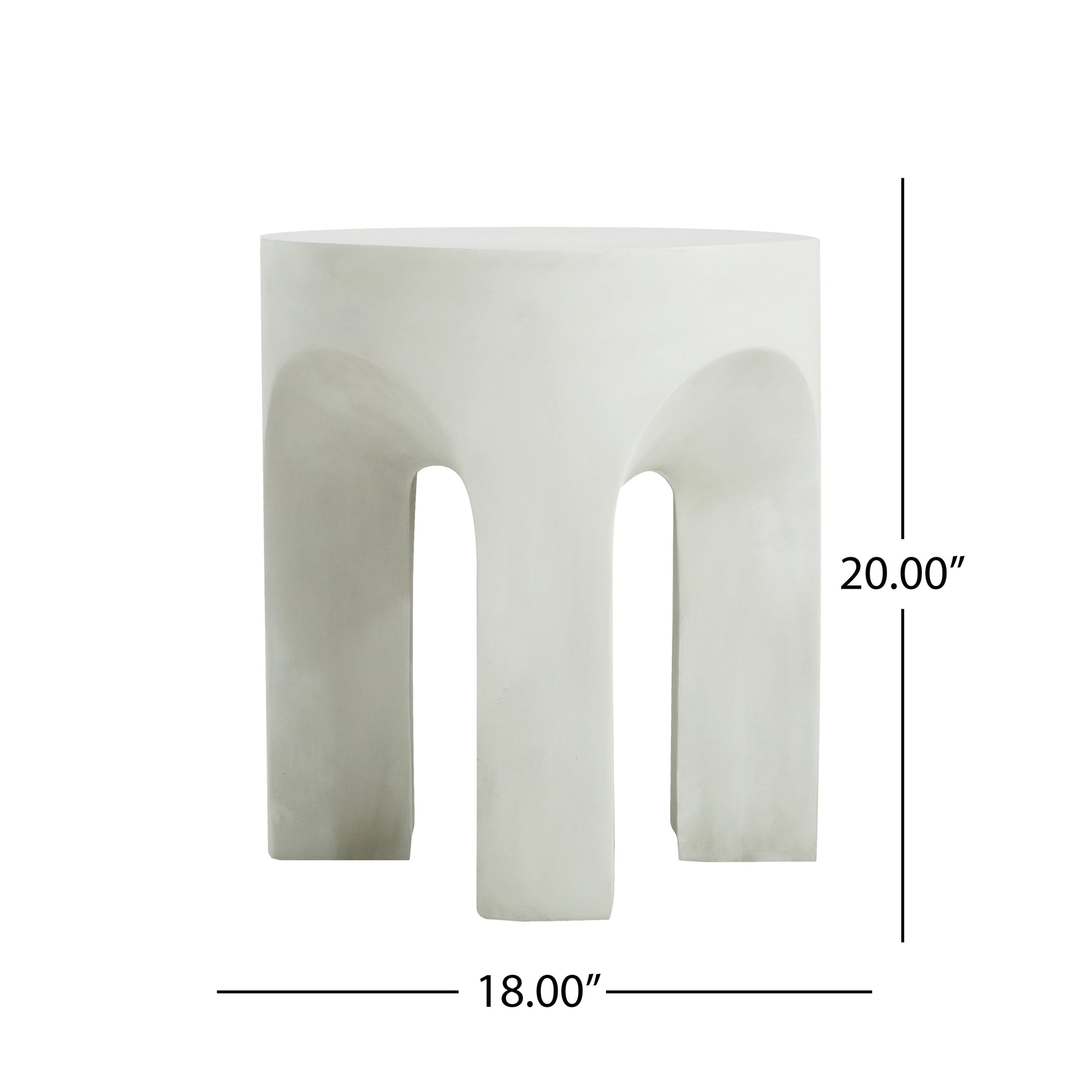 Outdoor MGO round-top side table antique white by HouseOfZazla on Tampa Home & Garden Store