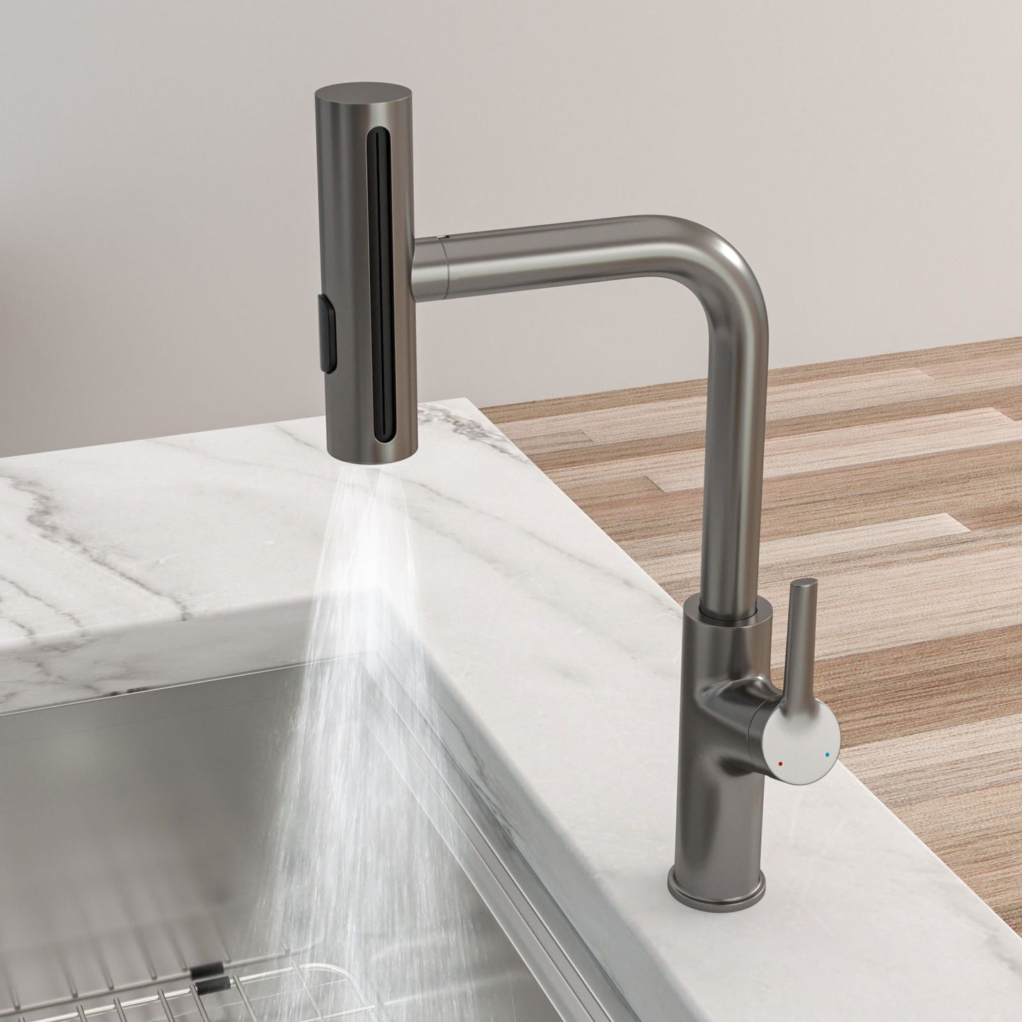 360 Degrees Pull Down Kitchen Faucet with 4 Spray