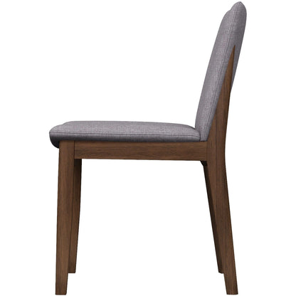 Mid-Century Modern dining chair gray fabric upholstery with wood legs HouseOfZazla on Tampa Home & Garden Store