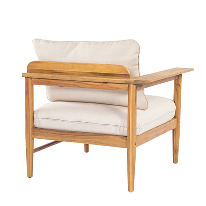 Outdoor Acacia Wood and Four Seater Sofa