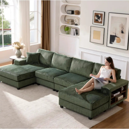 U Shaped Convertible Sofa Four Seater Lounge