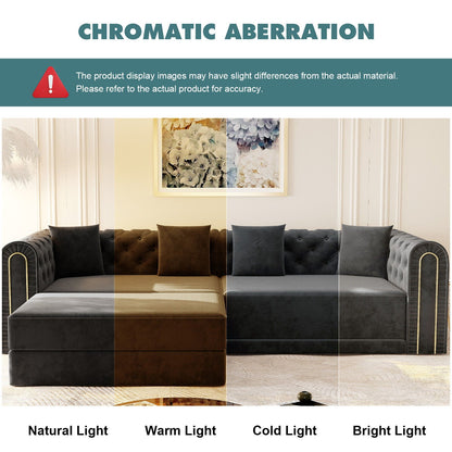 3 In 1 Convertible Sofa and Ottoman Bed