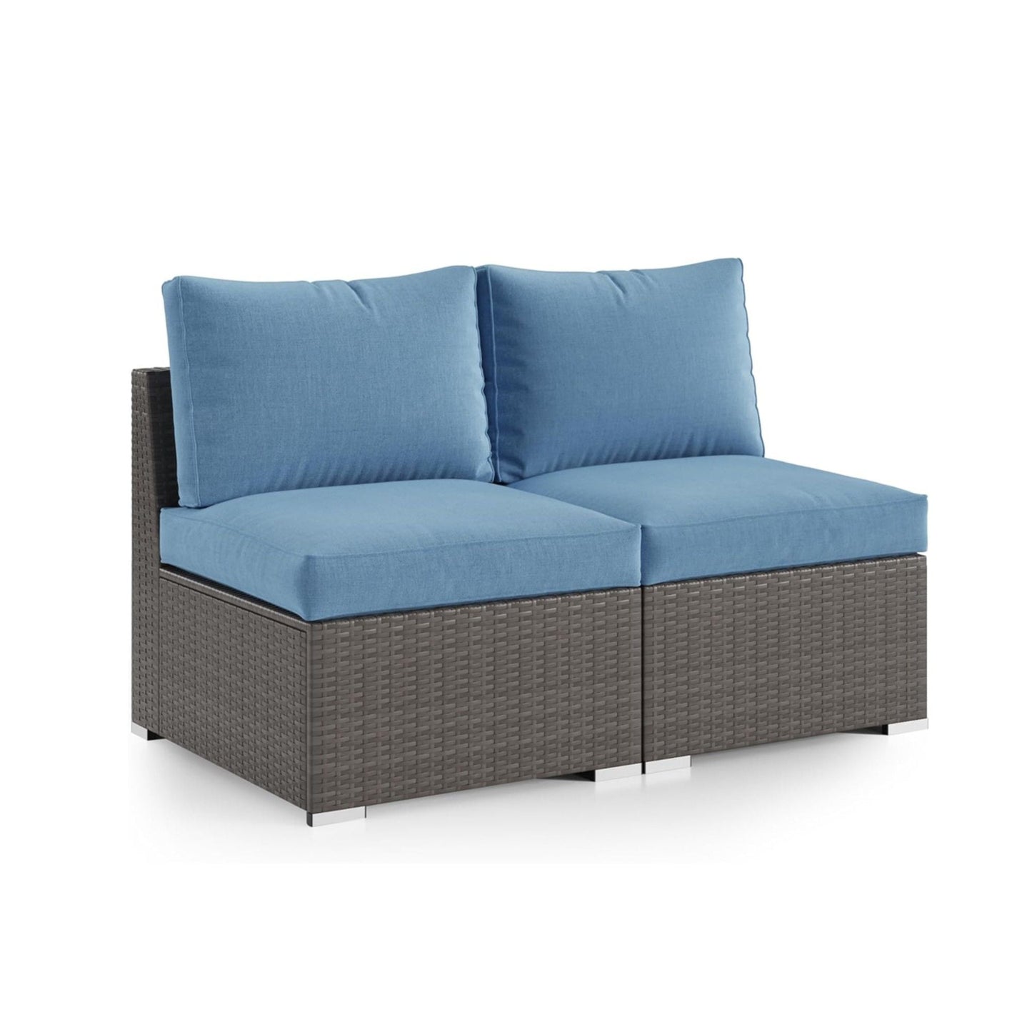 Armless Patio Sofa Set and Waterproof Cushions