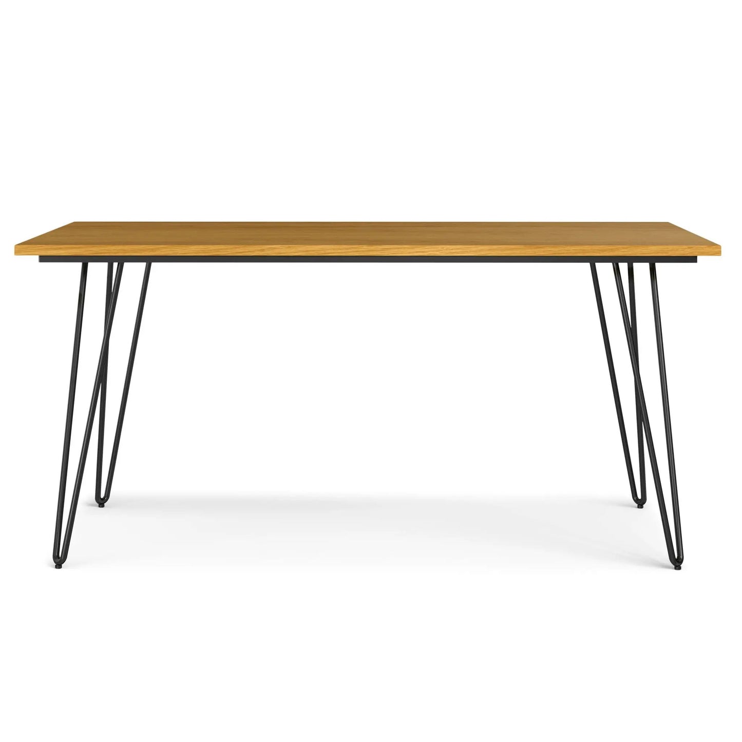 Hunter dining table with oak top and black hairpin legs by Unique Piece Furniture on Tampa Home & Garden Store