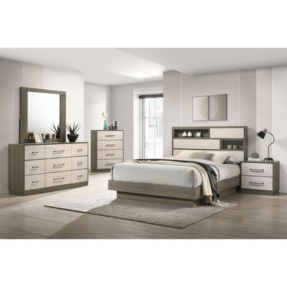 Eastern King Headboard and Bookcase Storage Bed