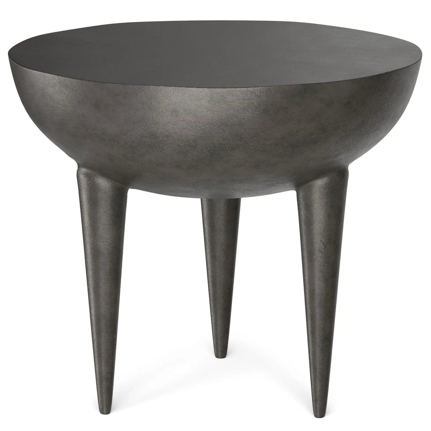 Otto Cast Aluminum Side Table Graphite Finish