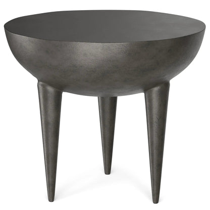 Otto Cast Aluminum Side Table Graphite Finish