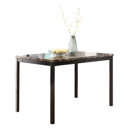 Coffee table with faux marble top and black metal frame on Tampa Home & Garden Store