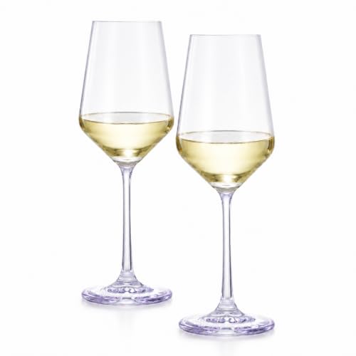 Monet Purple Stemmed Wine Glassware Set of Two