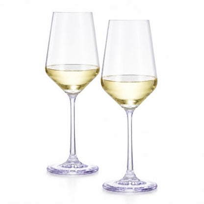 Monet Purple Stemmed Wine Glassware Set of Two