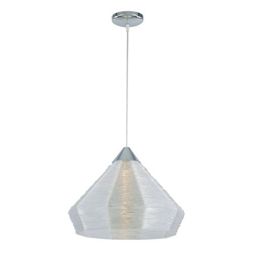 Trans Globe One Light Polished Chrome Pendant