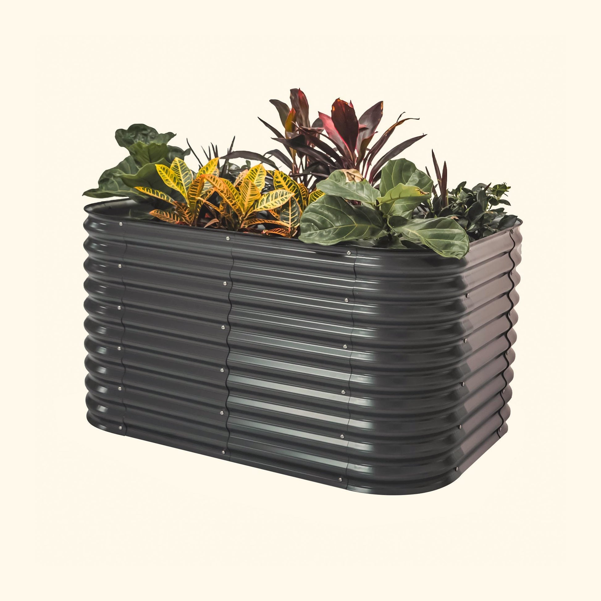 32" Tall Midsize Raised Garden Bed Kit 6 in 1 Modular Metal - Tampa soil911.com