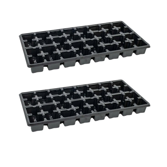 Bootstrap Farmer 32-Cell Seed Tray for Seed Starting Pots, black plastic cell tray, set of 3 on Tampa Home & Garden Store
