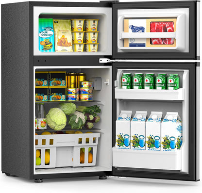 Mini-réfrigérateur avec congélateur de 3,2 pi³, réfrigérateur compact à deux portes 58087RRE0 